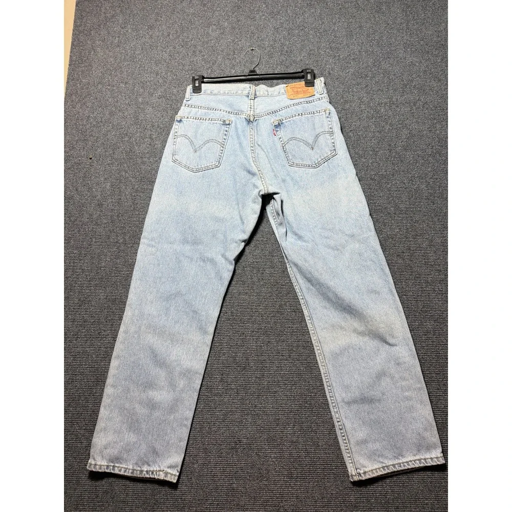 Levi's 505 Regular Fit Jeans Mens 34x30 Light Wash Blue Excellent Denim